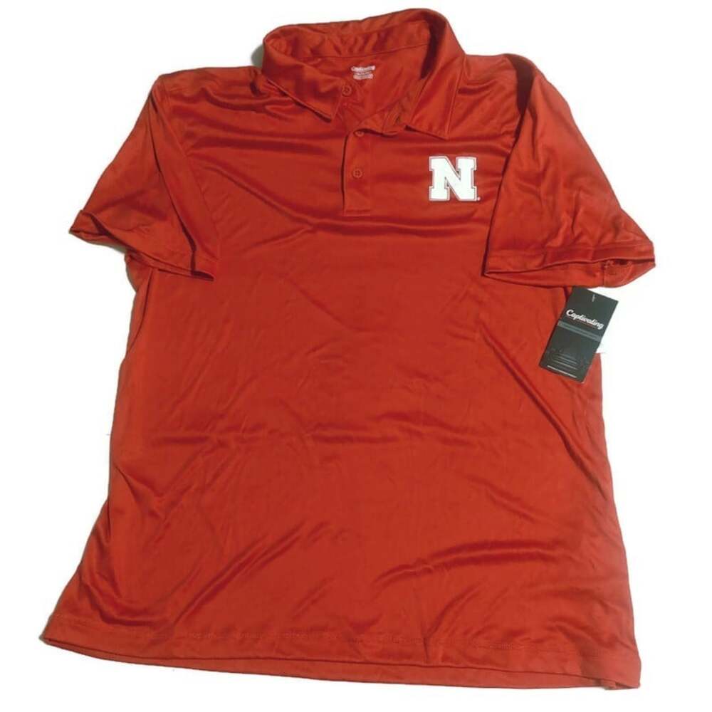 Nebraska Cornhuskers Polo Shirt Captivating Apparel Red Huskers NCAA Mens XL